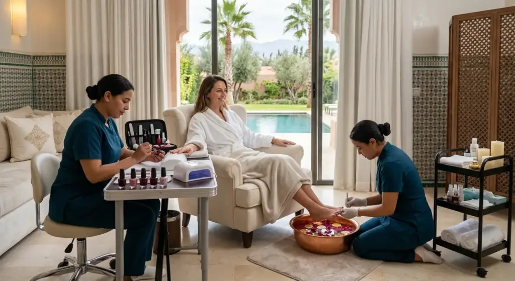 Formule Duo Prestige Manucure & Pédicure à Domicile Marrakech